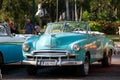 Classic convertible car stopped in Old Havana. Cuba.