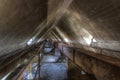 Old conveyor belt in an abandoned mill Royalty Free Stock Photo