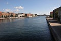 Old Copenahgen habour use boat habour to sail to sweden Royalty Free Stock Photo