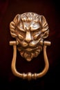 Old copper door handle Royalty Free Stock Photo