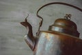 Old copper kettle Royalty Free Stock Photo