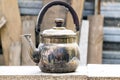 Old copper kettle Royalty Free Stock Photo