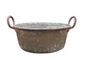 Old copper washtub isolated Royalty Free Stock Photo