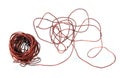 Old copper wire recyclable materials Royalty Free Stock Photo