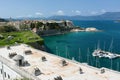 Old Corfu town cityscape, Greece. View to Kerkyra town from the Old Fortress Royalty Free Stock Photo