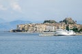 Old Corfu town with the Venetian Old Fortress in Greece