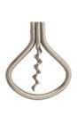 Old corkscrew on white background Royalty Free Stock Photo