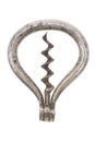 Old corkscrew on white background Royalty Free Stock Photo