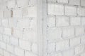 Old corner cement blocks wall texture and background Royalty Free Stock Photo