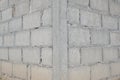 Old corner conctete blocks wall texture and background Royalty Free Stock Photo