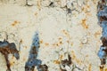 Old corroded metal wall background with flaky gray paint .Rusty flaky cracked metal surface.Abstract the surface texture of the Royalty Free Stock Photo