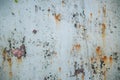 Old corroded metal wall background with flaky gray paint .Rusty flaky cracked metal surface.Abstract the surface texture of the Royalty Free Stock Photo