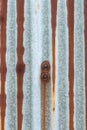 Old, corrugated iron fence Royalty Free Stock Photo