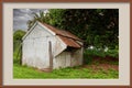 An Old Historic Shed In A Photo Frame Royalty Free Stock Photo