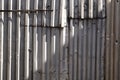 Old corrugated metal wall Royalty Free Stock Photo