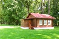 Old cosy wooden house in the woods