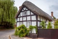 thatched Old cottages, timber frame houses in contryside Royalty Free Stock Photo