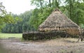 Old cottage under thatched roof