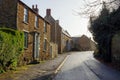 Old cottages in village in england uk