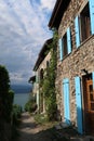 Old cottages in Yvoire at Lac Leman, France Royalty Free Stock Photo