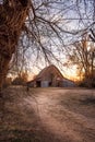 Old Country Barn at Sunset Royalty Free Stock Photo