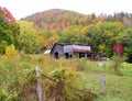 OLD COUNTRY BARN SURROUNDED BY TENNESSEE FALL COLORS Royalty Free Stock Photo