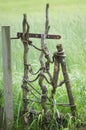 Old country colonial fence Royalty Free Stock Photo