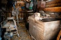 Old country farm barn interior Royalty Free Stock Photo