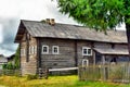 Old country house, background, for greeting card