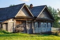 Old country house in summer. Village of Visim, Sverdlovsk region, Russia