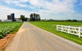Old Country Road in a farming region of the United States Royalty Free Stock Photo