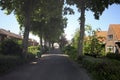 old country road named Raadhuisstraat in the village of Moerkapelle Royalty Free Stock Photo