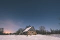 old countryside house details. wood and stone architecture elements. under the stars - vintage look retro