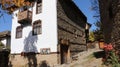 Old countryside house in a small village under the blue sky on a sunny day Royalty Free Stock Photo