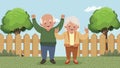 old couple characters in the farm