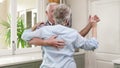 Old couple dancing a waltz