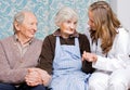 Old couple at the doctor Royalty Free Stock Photo