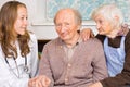 Old couple at the doctor Royalty Free Stock Photo