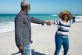 Old couple enjoying free time Royalty Free Stock Photo