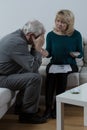 Old couple and financial problems Royalty Free Stock Photo