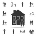 old couple in front of the house icon. Detailed set of family icons. Premium graphic design. One of the collection icons for websi Royalty Free Stock Photo