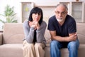 Old couple having argument at home Royalty Free Stock Photo