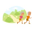 Old couple run