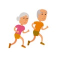 Old couple run