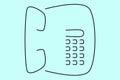 Vector illustration of a landline telephone Royalty Free Stock Photo