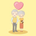 Old couple smile to you
