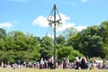 Dance around Midsummer Tree In Sweden Royalty Free Stock Photo