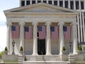 Old Court House with Flags Royalty Free Stock Photo