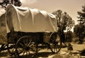 Old covered wagon