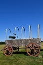 Old covered wagon missing the canvas Royalty Free Stock Photo